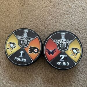 NHL Stanley Cup 2018 Playoffs 1st & 2nd Round Pucks *New*